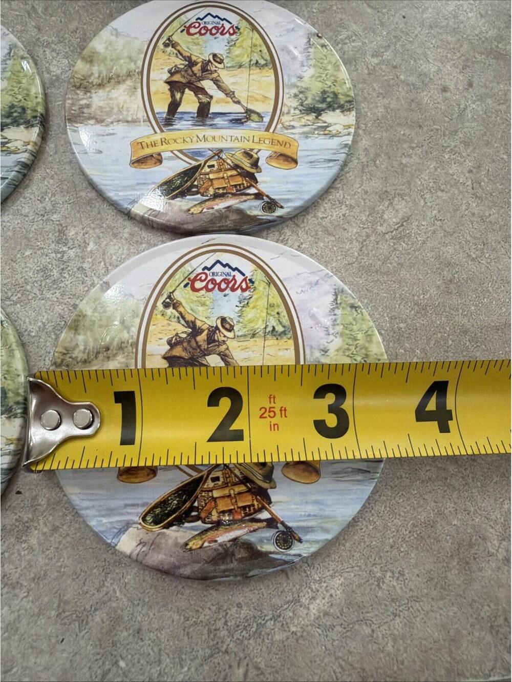 VTG 1993 Coors Beer Rocky Mountain Legend Coaster Set In Original Metal Tin - Picture 6 of 8